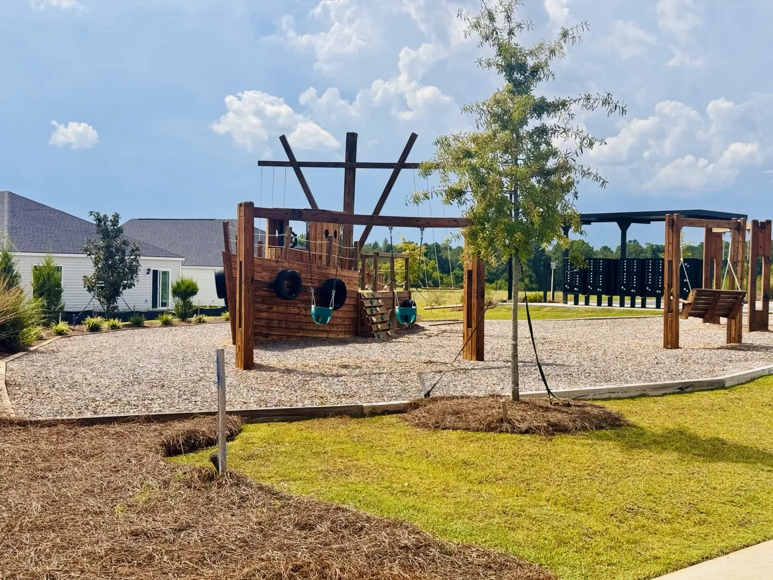 A maintained community park and playground